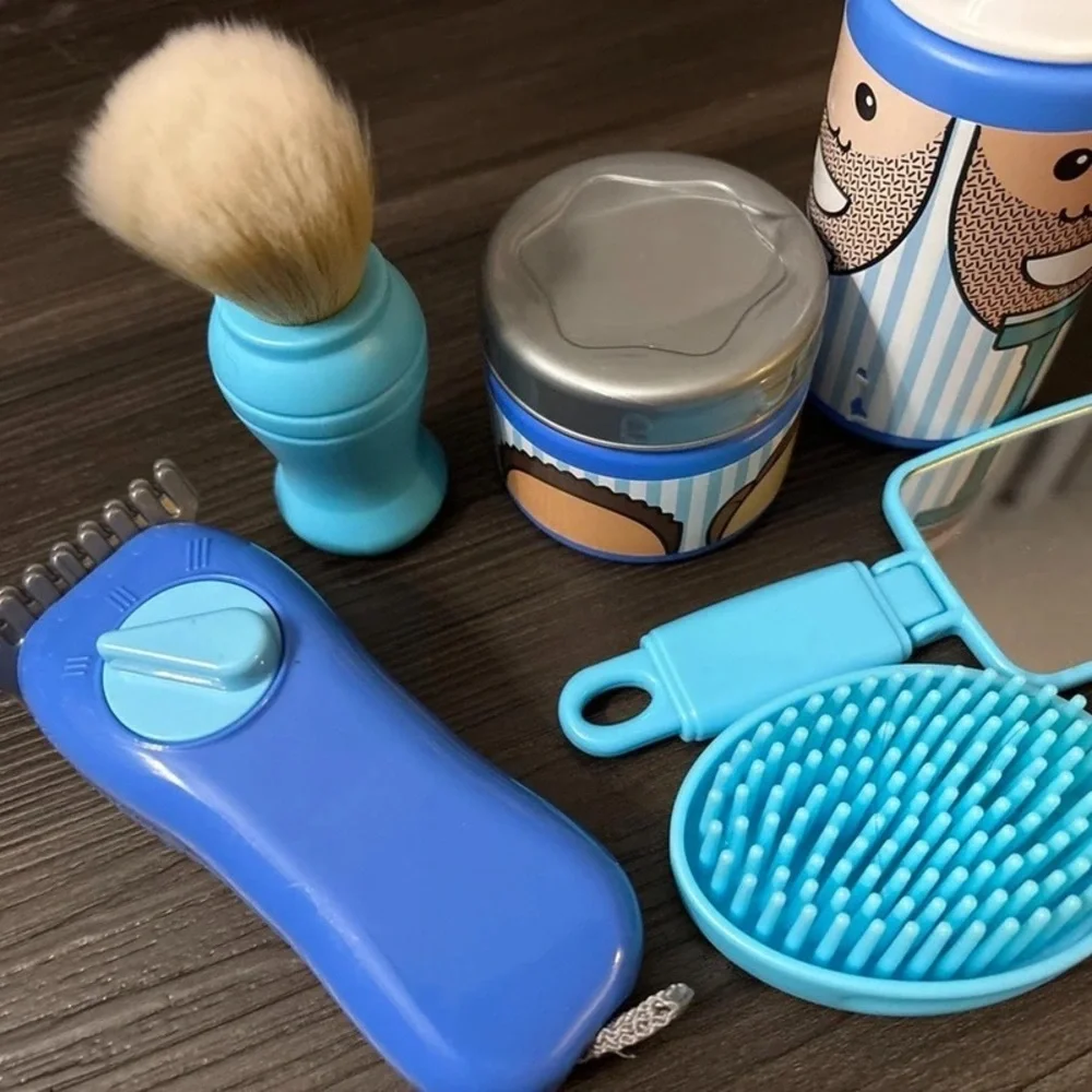 Kids Bath & Hair Playset - Blue Pretend Grooming Kit